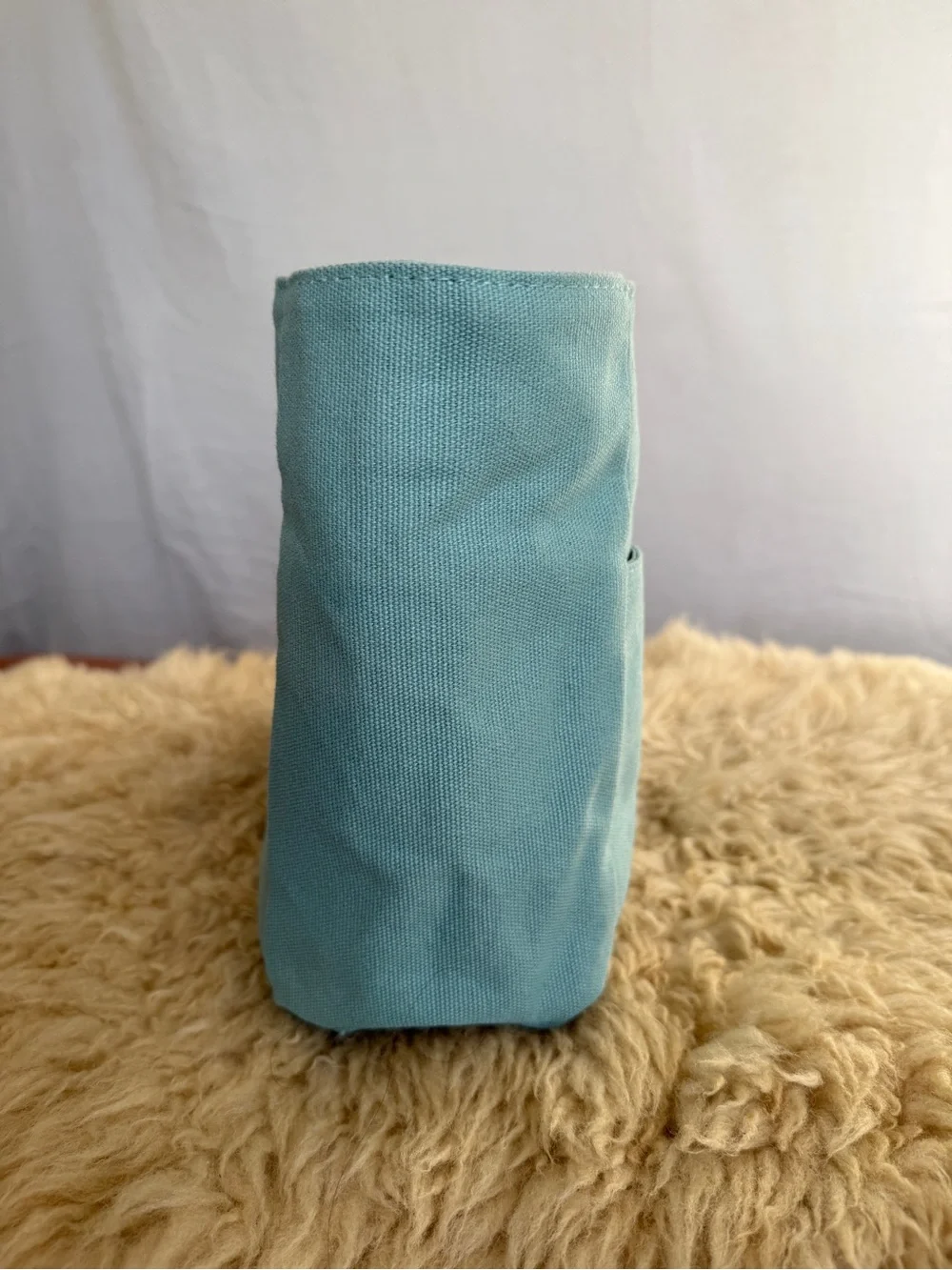 Portland Leather Light Teal Canvas Tote Organizer Bag - Picture 2 of 8